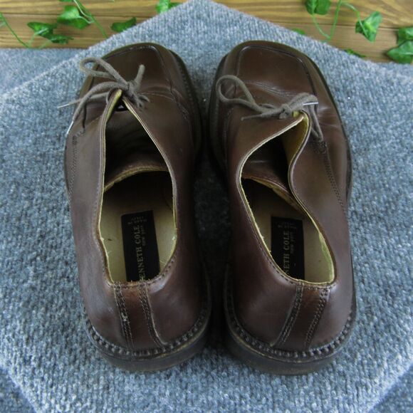 Kenneth Cole Men's New York Derby Oxfords Brown Leather Sz 7.5M Gently Used 2025 - Picture 4 of 6
